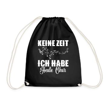 Chorsänger Dirigent Orchester Alt Singen Bass - Turnbeutel - Schwarz - Vorne