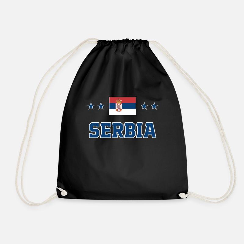Serbien - Turnbeutel - Schwarz