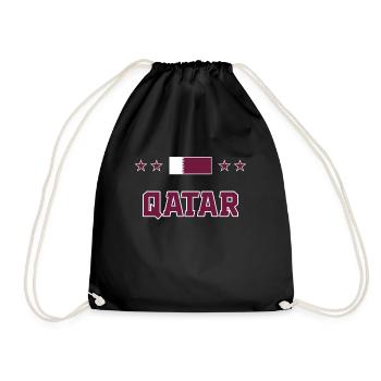Qatar - Drawstring Bag - black - Front