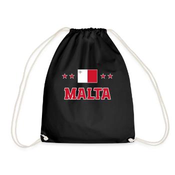 Malta - Turnbeutel - Schwarz - Vorne