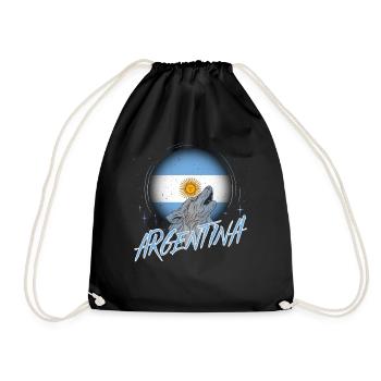 Argentina - Drawstring Bag - black - Front