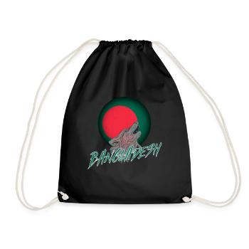 Bangladesh - Drawstring Bag - black - Front