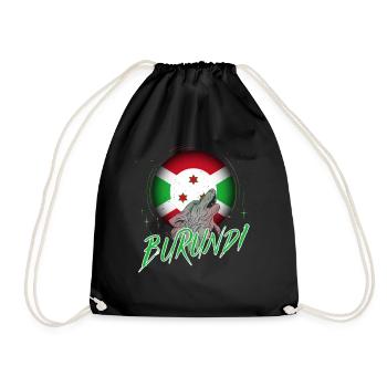 Burundi - Drawstring Bag - black - Front