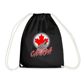 Canada - Drawstring Bag - black - Front