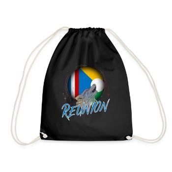 Réunion - Drawstring Bag - black - Front