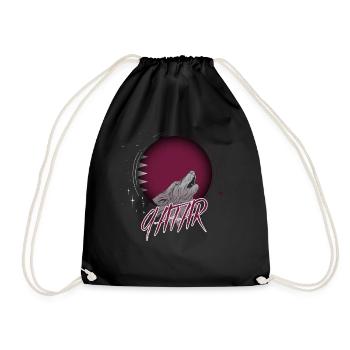 Qatar - Drawstring Bag - black - Front