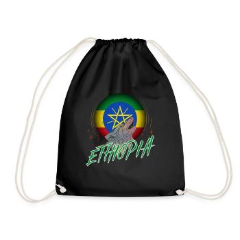 Ethiopia - Drawstring Bag - black - Front