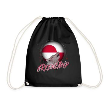 Greenland - Drawstring Bag - black - Front