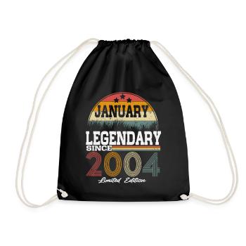 Legends est né en janvier 2004 - Sac de sport léger - noir - Devant