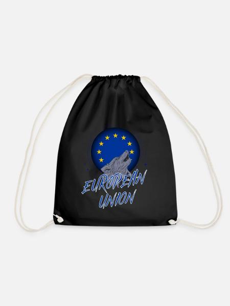 Europäische Union - Turnbeutel - Schwarz