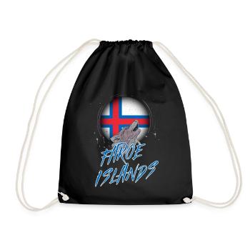 Faroe Islands - Drawstring Bag - black - Front