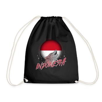 Indonesia - Drawstring Bag - black - Front