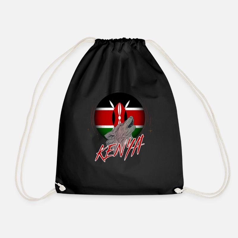 Kenia - Turnbeutel - Schwarz