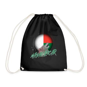 Madagascar - Drawstring Bag - black - Front