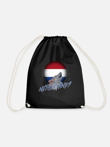 Niederlande - Turnbeutel - Schwarz