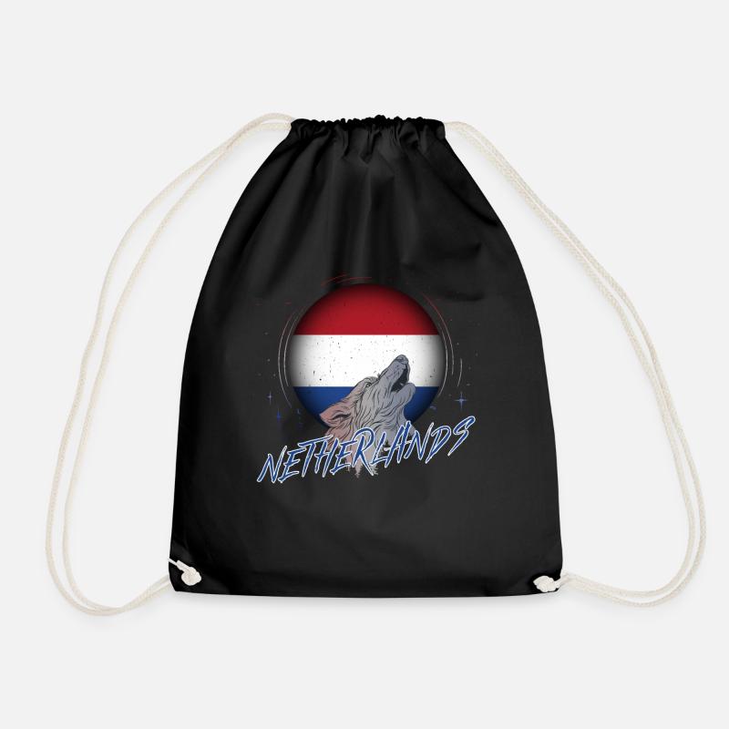 Niederlande - Turnbeutel - Schwarz