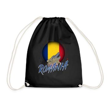 Rumänien - Turnbeutel - Schwarz - Vorne