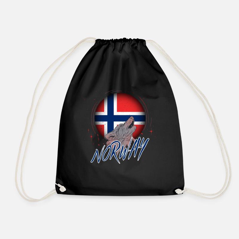 Norwegen - Turnbeutel - Schwarz