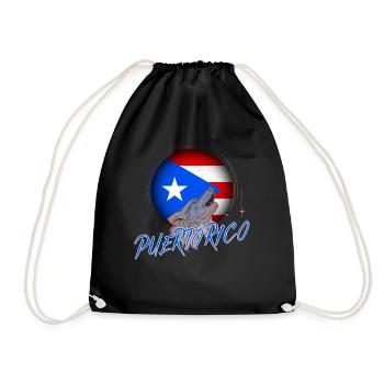 Puerto Rico - Turnbeutel - Schwarz - Vorne