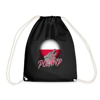 Pologne - Sac de sport léger - noir - Devant