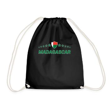 Madagascar - Drawstring Bag - black - Front