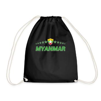 Myanmar - Drawstring Bag - black - Front