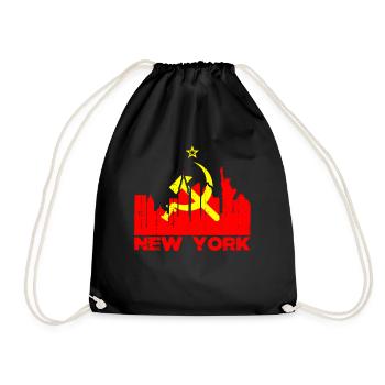 Sowjetisches Kommunistisches New York - Turnbeutel - Schwarz - Vorne