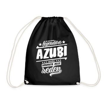 Ich bin dieser legendäre Azubi von dem alle reden - Turnbeutel - Schwarz - Vorne