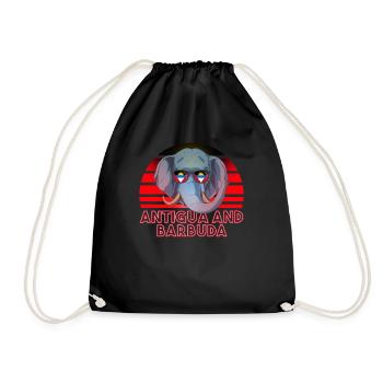 Antigua and Barbuda - Drawstring Bag - black - Front