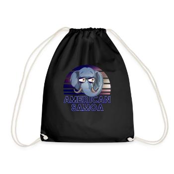 American Samoa - Drawstring Bag - black - Front