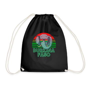 Burkina Faso - Drawstring Bag - black - Front