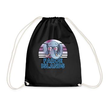 Faroe Islands - Drawstring Bag - black - Front