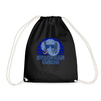 Union européenne - Sac de sport léger - noir - Devant