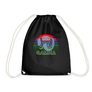 Gambia - Drawstring Bag - black - Front