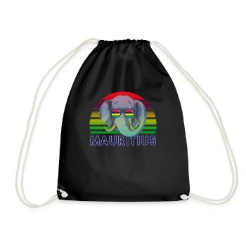 Mauritius - Drawstring Bag - black - Front