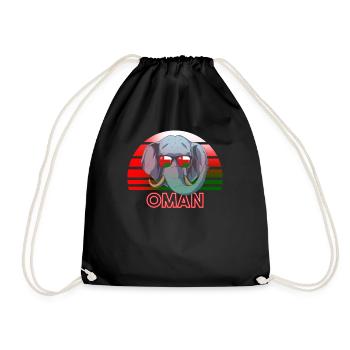 Oman - Drawstring Bag - black - Front