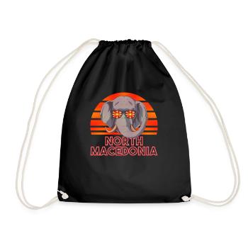 Macédoine du Nord - Sac de sport léger - noir - Devant