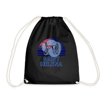 Saint Helena - Drawstring Bag - black - Front