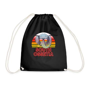 South Ossetia - Drawstring Bag - black - Front