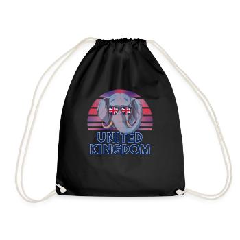 United Kingdom - Drawstring Bag - black - Front