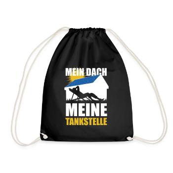 Mein Dach meine Tankstelle - Solarenergie - Sonne - Turnbeutel - Schwarz - Vorne
