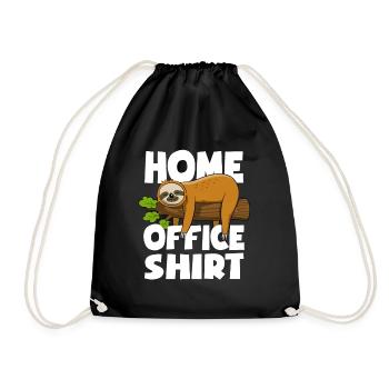 Sloth - Home office shirt - Gift - Drawstring Bag - black - Front