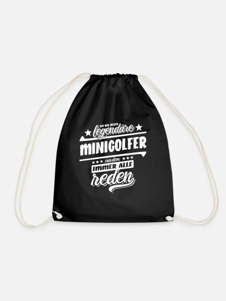 Ich bin dieser legendäre Minigolfer - Spruch - Turnbeutel - Schwarz
