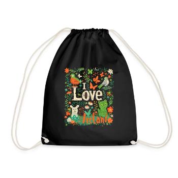 I love Ireland - Drawstring Bag - black - Front