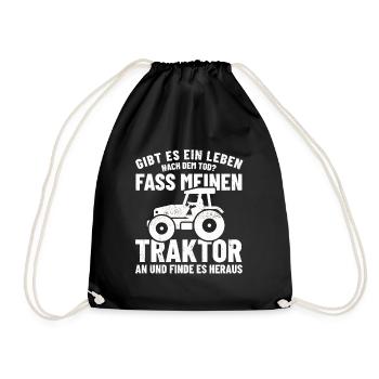 Ein Leben nach dem Tod? - Traktor anfassen - Turnbeutel - Schwarz - Vorne