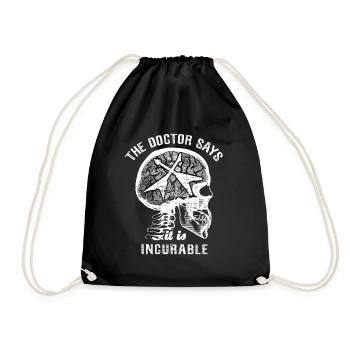 The doctor says it's incurable - electric guitar - Drawstring Bag - black - Front