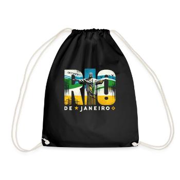 Rio de Janeiro Brasilien - Turnbeutel - Schwarz - Vorne