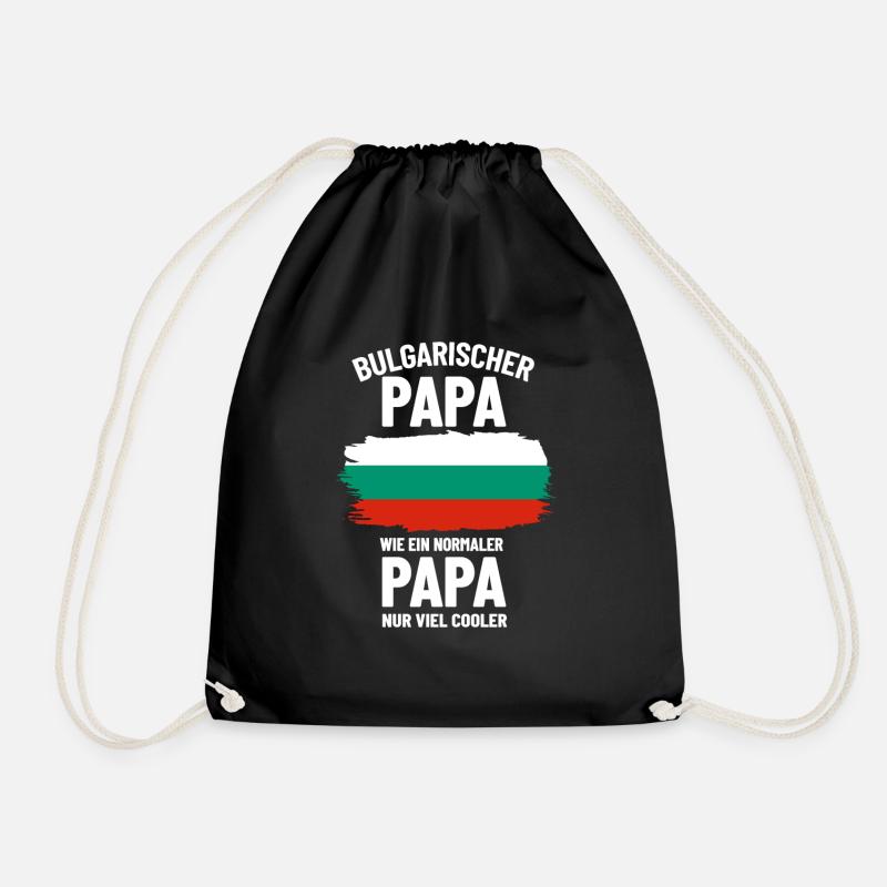 Bulgarischer Papa wie ein normaler Papa nur cooler - Turnbeutel - Schwarz