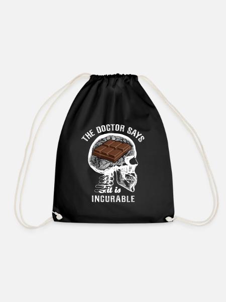 The doctor says it's incurable - chocolate - Turnbeutel - Schwarz