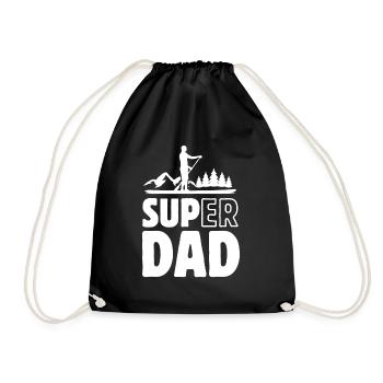 Super Dad - SUP Stand up paddling - Drawstring Bag - black - Front